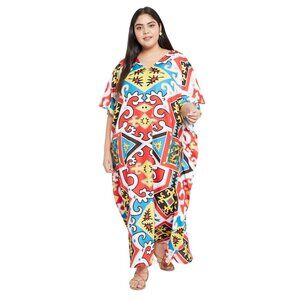 Women Plus Size Caftan Dress Stylish Swimsuit Cover Up Bathing Dresses for House